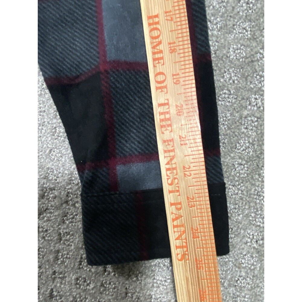 NWT Freedom Foundry Fleece Schacket Men Medium Gray Red Plaid Cabincore - Picture 9 of 9